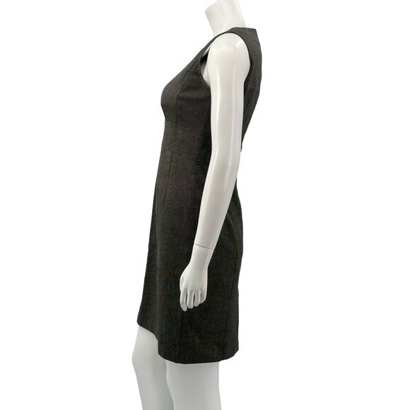 Nanette Lepore Dress Womens 2 Taupe Gray Sleeveless Sheath Wool Stretch Office - Picture 3 of 8
